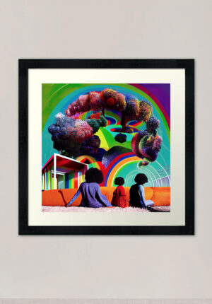 16 x 16 Framed Rainbow Journey Sicasso